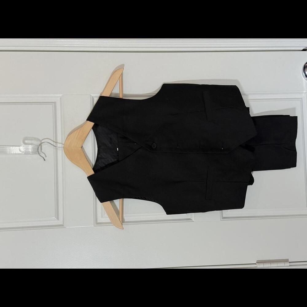 Boys Suits 2 Piece Set of Vest Pants for Kids Size 8 Black